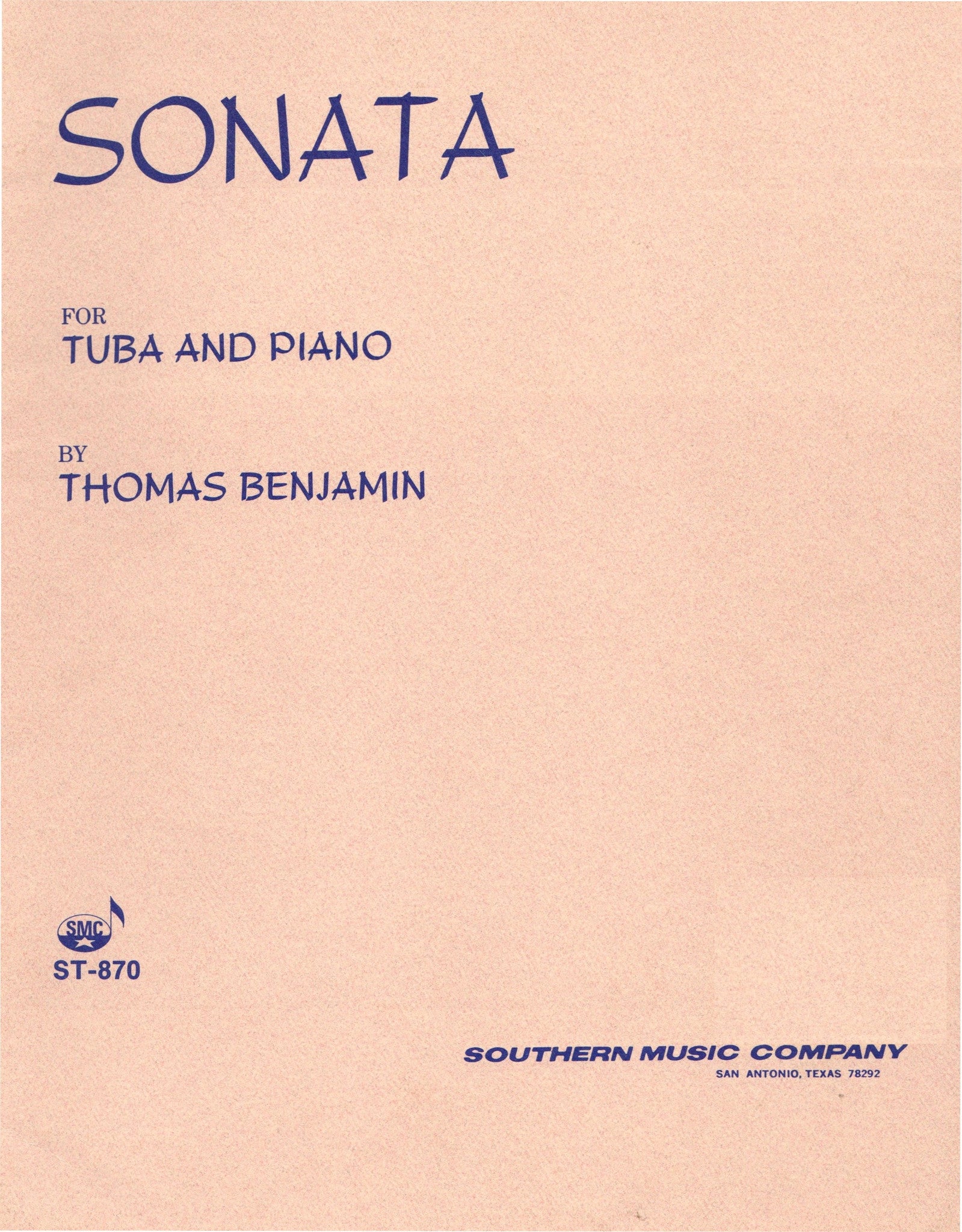 Thomas Benjamin - Sonata (Tuba & Piano) - Canada