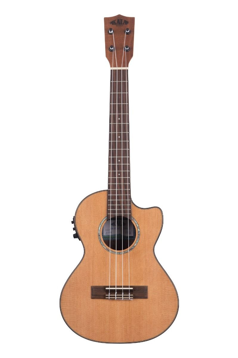 KALA KA-SCAC-T-CE Solid Cedar Top Acacia Cutaway Tenor Ukulele With Eq