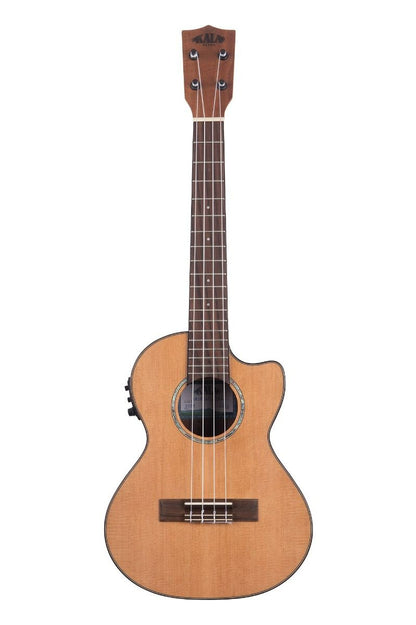 KALA KA-SCAC-T-CE Solid Cedar Top Acacia Cutaway Tenor Ukulele With Eq