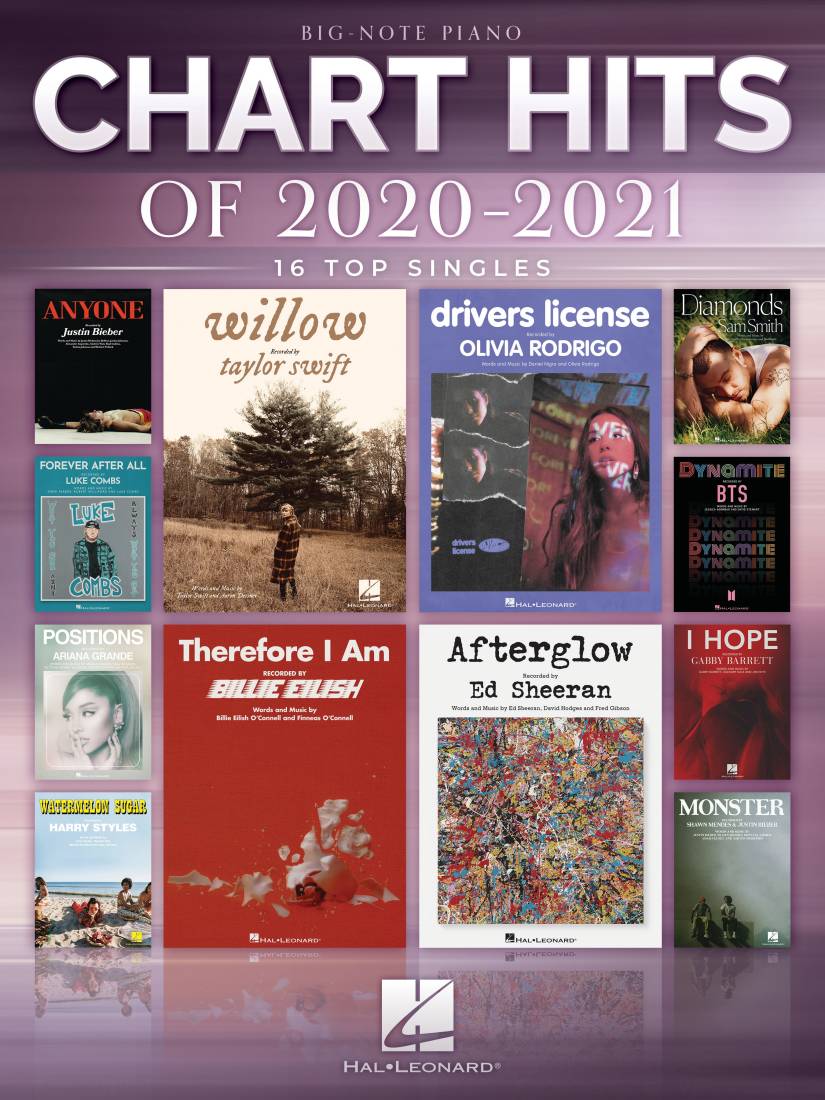 Hal Leonard Chart Hits of 2020-2021: 16 Top Singles - Big Note Piano - Book