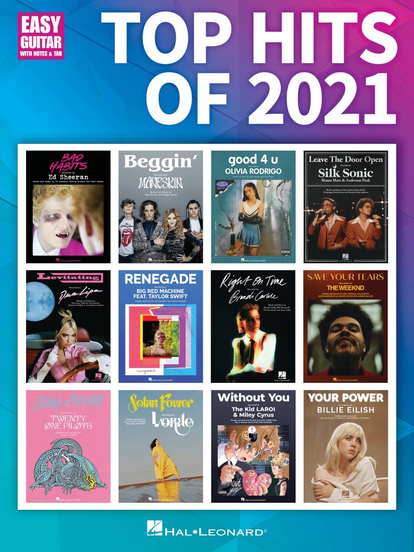 Hal Leonard Top Hits of 2021 for Easy Guitar with Notes & Tab