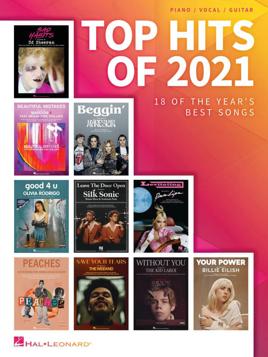 Hal Leonard Top Hits of 2021 - Piano/Vocal/Guitar - Book