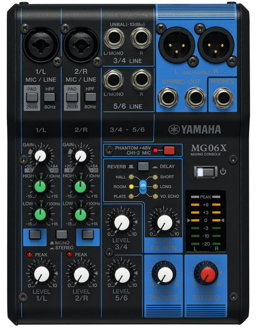 Yamaha MG06X 6 Channel Mixer w/Effects