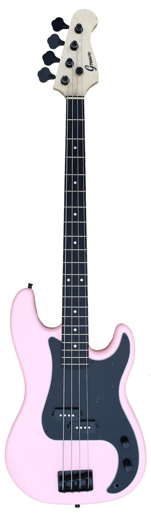 Groove Precision Bass Guitar - Midnight Blue, Pink, and Black
