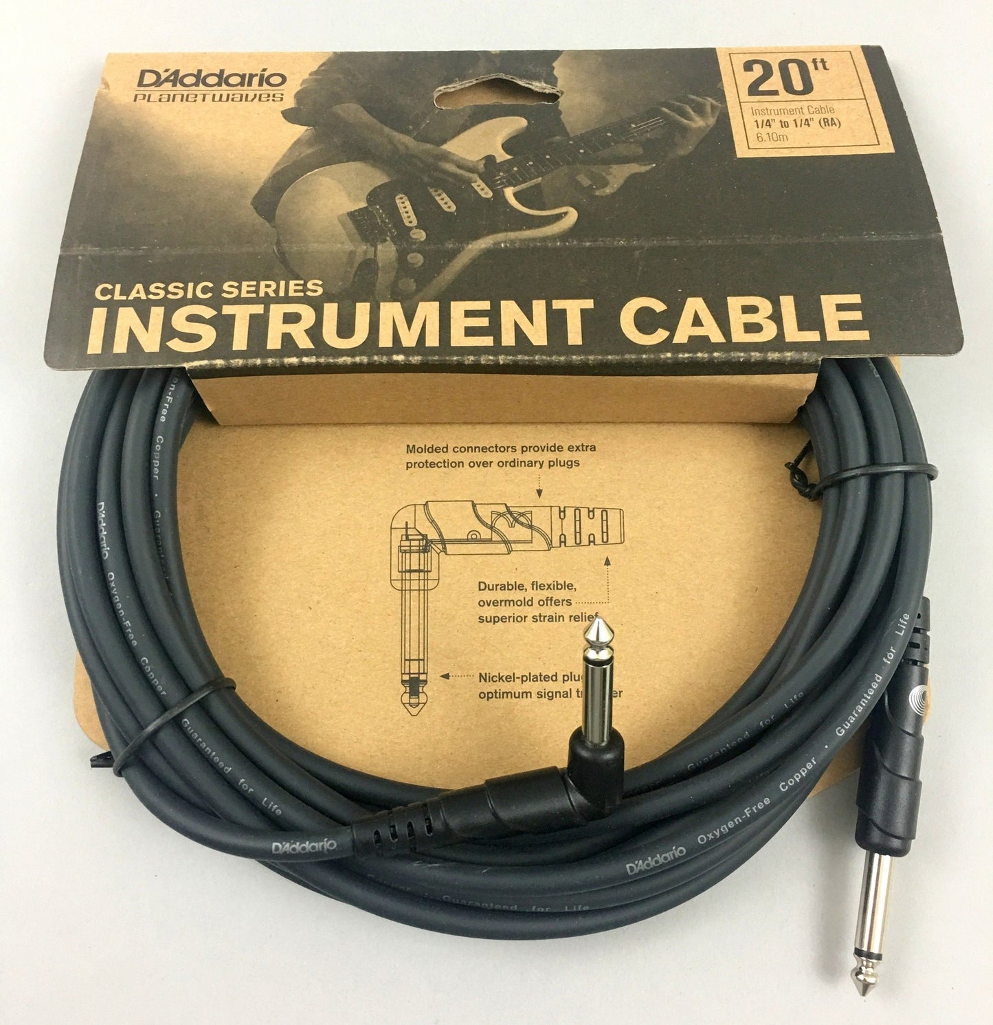 D'Addario Right Angle Instrument Cable