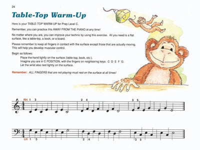Alfred's Prep Course - Technic Book (Level C) For the Young Beginner
