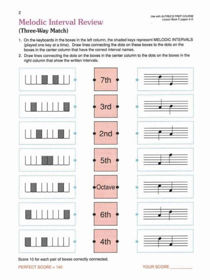 Alfred's Prep Course - Theory Book (Level F) For the Young Beginner