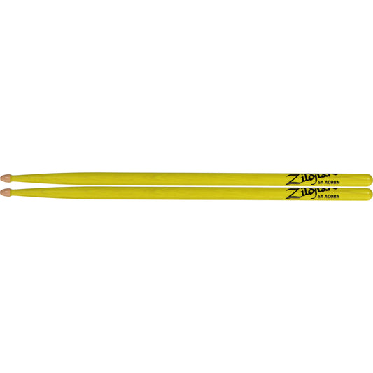 Zildjian 5A Acorn Neon Yellow Wood Tip Drumsticks